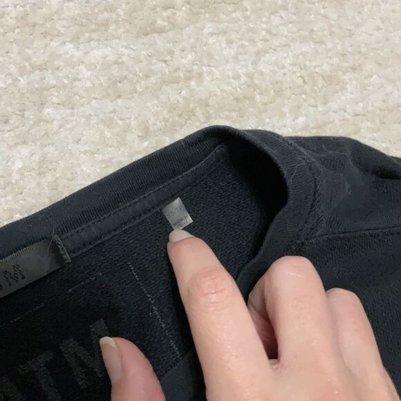 ATM Anthony Thomas Melillo Women's Cropped Sweatshirt Black Size Extra Small - Picture 4 of 8